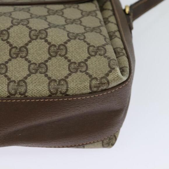 GUCCI GG Supreme Web Sherry Line Bag Pvc Beige Gold 164 02 084 - Picture 13 of 16